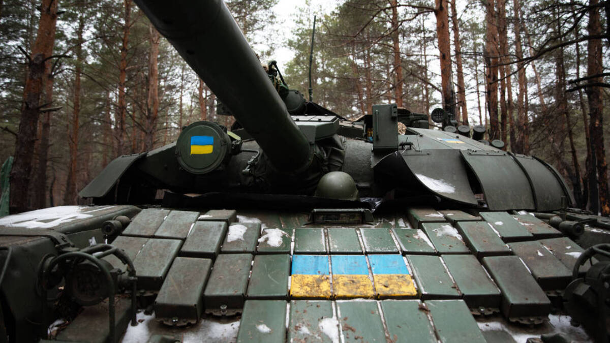 Imagen de archivo de un tanque ucraniano.
