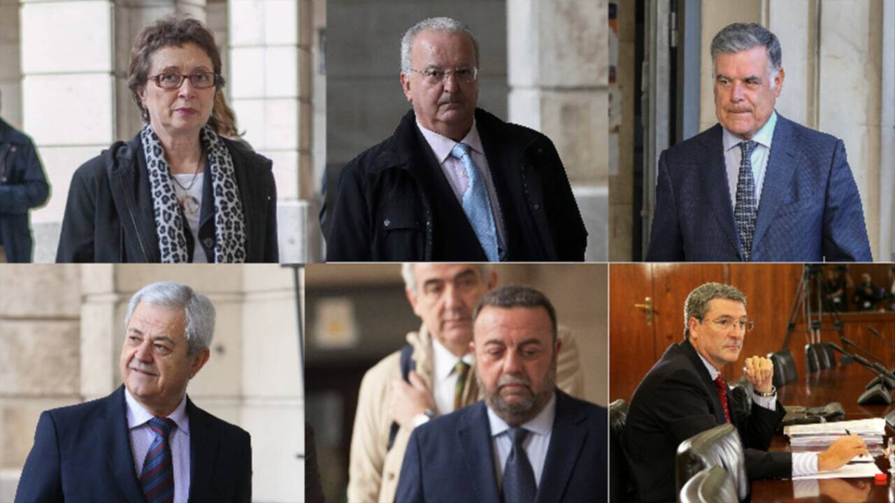 Los seis exconsejeros y exaltos cargos del PSOE de la Junta que están entre rejas.