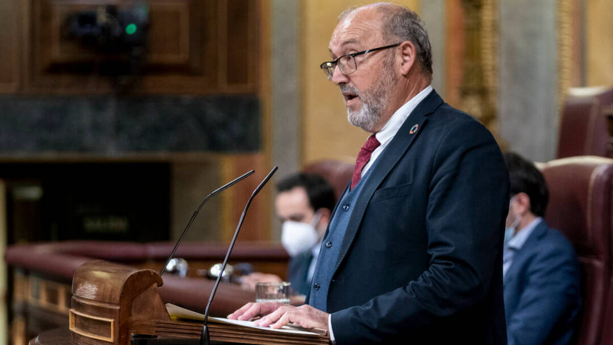El exdiputado del PSOE, Juan Bernardo Fuentes Curbelo, durante una de sus intervenciones en el Congreso de los Diputados.