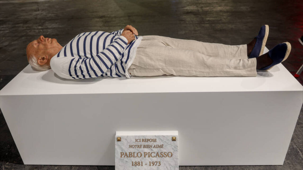 Escultura del pintor Pablo Ruiz Picasso en la última feria ARCO 2023 celebrada este año en Madrid.