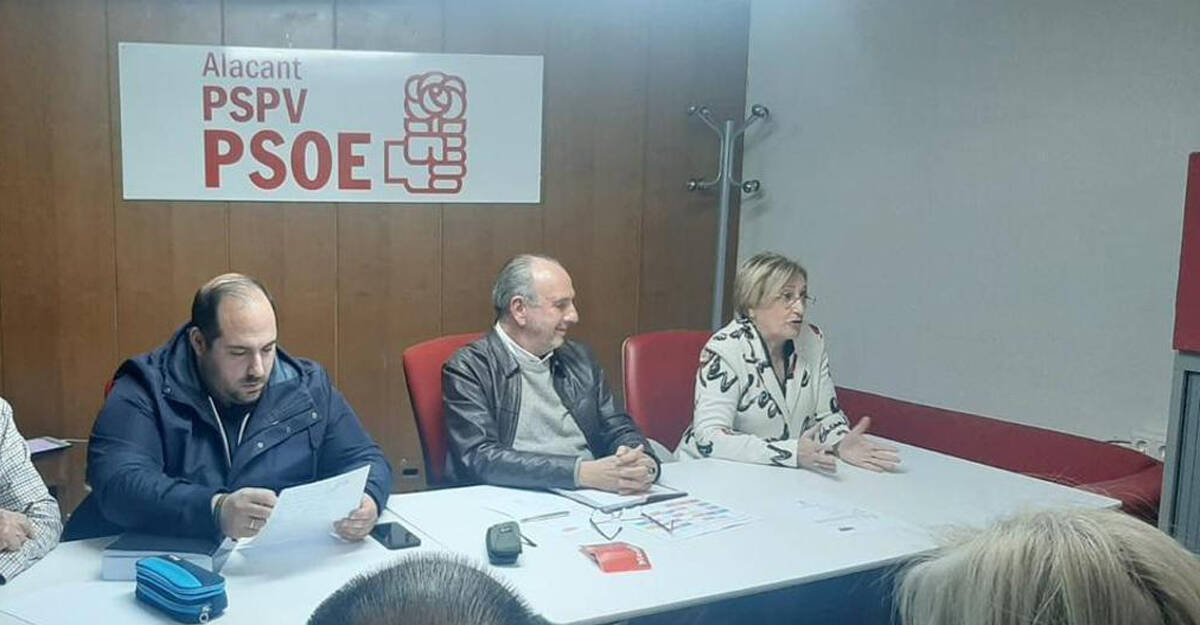 Ana Barceló y Miguel Millana en la ejecutiva del PSOE de Alicante