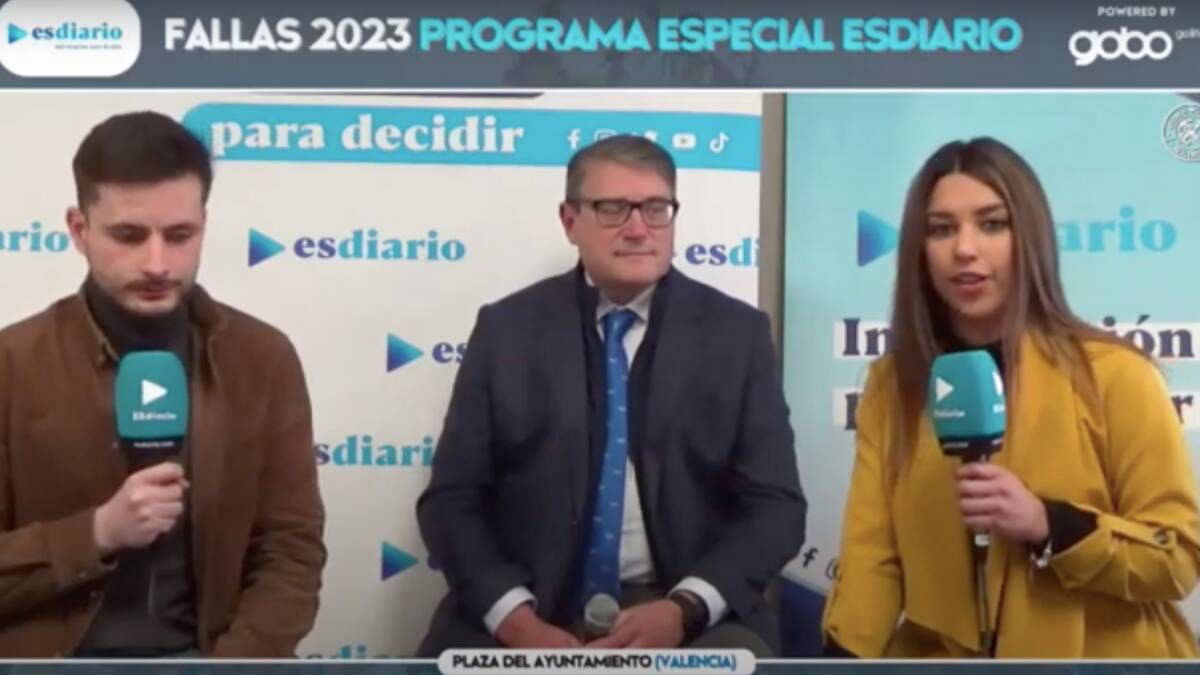 Pau Pérez, director de Comunicación del Corte Inglés en la Comunidad Valenciana, durante su entrevista en el programa especial de ESdiario. 