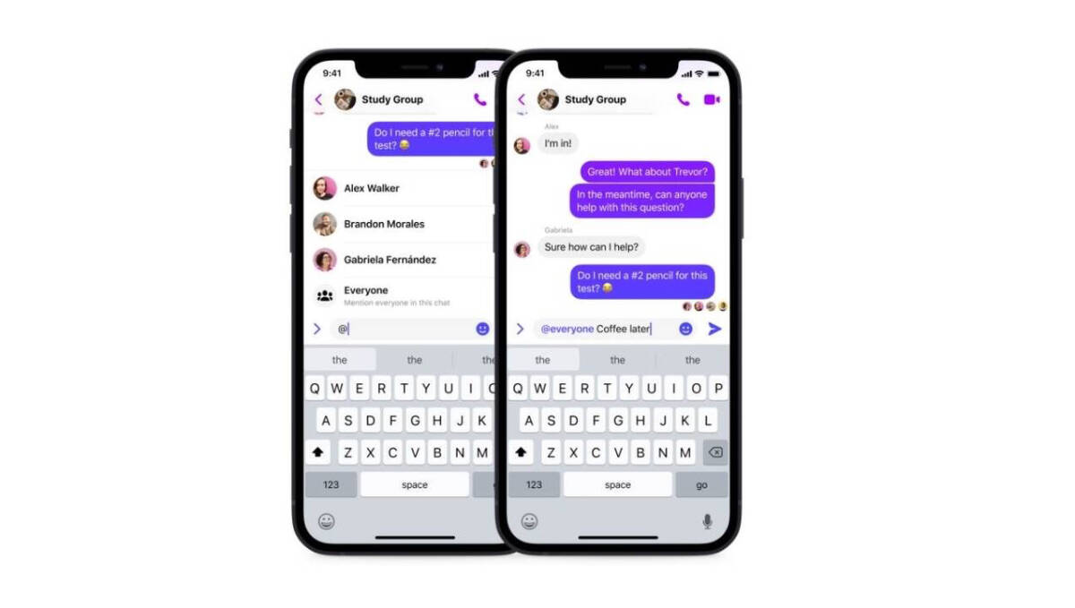 La app de Facebook Messenger funcionando en un smartphone