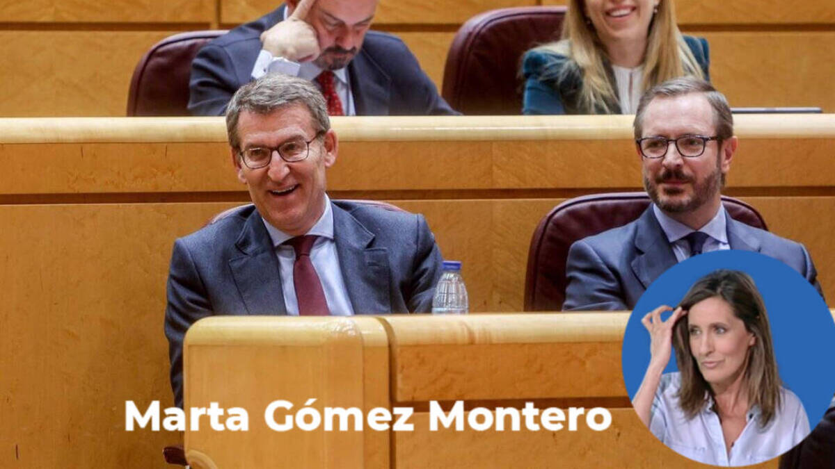 Feijóo y Javier Maroto, este martes en la sesión de control del Senado.