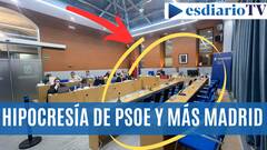 Hipocresía de PSOE y Más Madrid: anteponen la foto en el 8M a un pleno para ayudar a los sin techo
