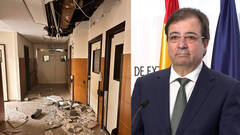 El PSOE abandona la Sanidad Pública en Extremadura: nuevo desprendimiento del techo en un hospital