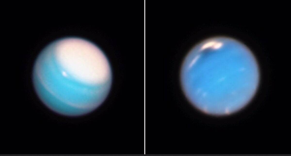 Imágenes de Urano captadas por el telescopio Hubble