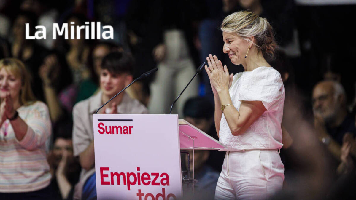 La vicepresidenta segunda y ministra de Trabajo, Yolanda Díaz, interviene en el acto 'Empieza todo' de la plataforma Sumar.