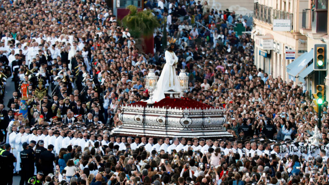 La procesión del Cautivo el Lunes Santo en Málaga.
