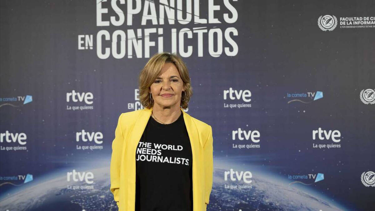 Almudena Ariza, durante la presentación de su nuevo programa en TVE. 