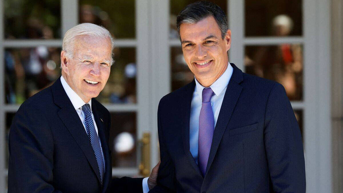 Joe Biden con Pedro Sánchez
