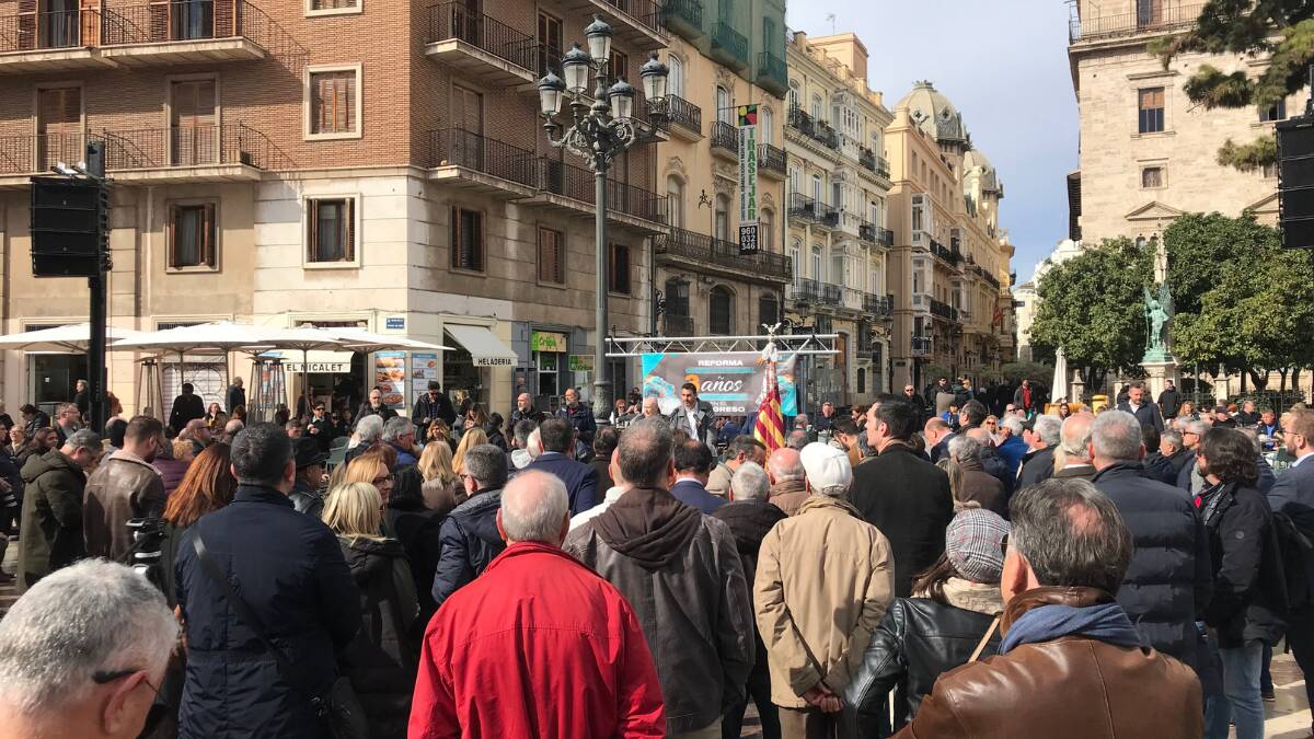 La última concentración organizada por Juristes Valencians fue el pasado 26 de febrero - SERGI TARAZONA/ESdiario