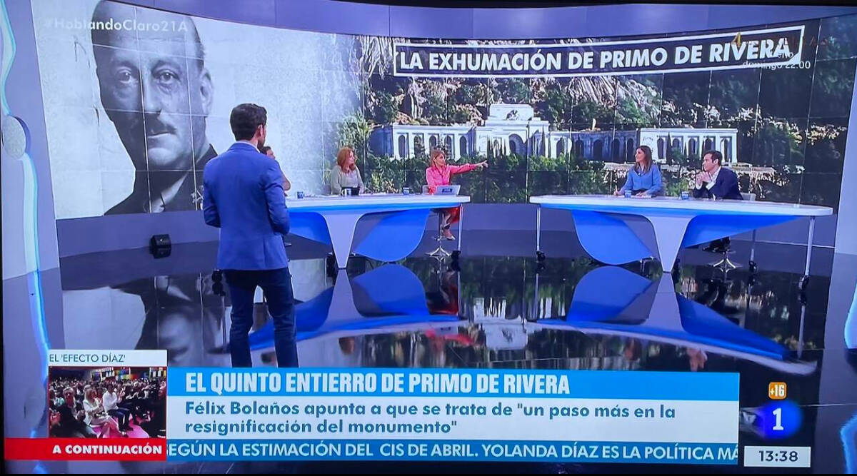 Hablando claro de TVE confunde a José Antonio Primo de Rivera