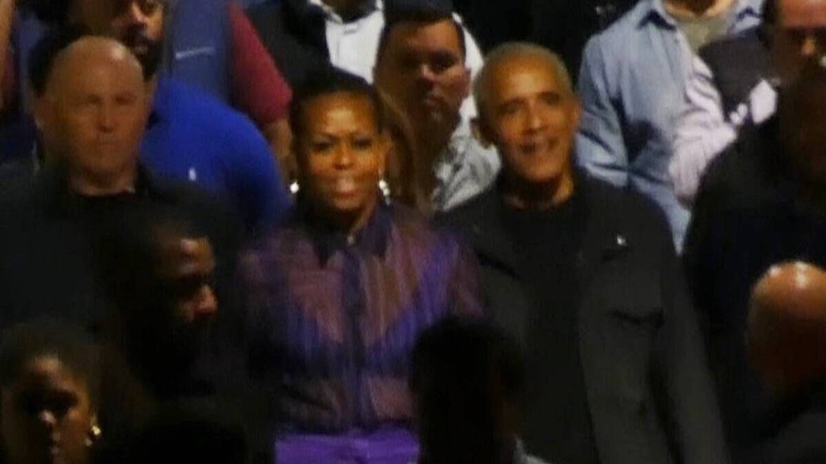 Michelle y Barak Obama, en el concierto de Bruce Springteen en Barcelona. Europa Press.