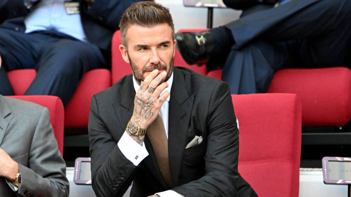 David Beckham, durante un partido.
