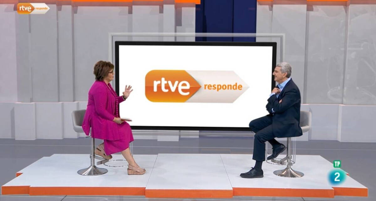 María Escario en el programa "RTVE Responde"