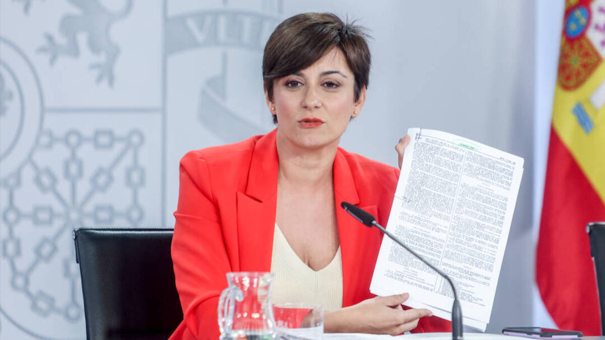 La ministra de Política Territorial y portavoz del Gobierno, Isabel Rodríguez, durante una rueda de prensa posterior a la reunión del Consejo de Ministros.