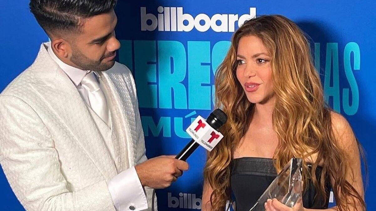 Shakira, tras recibir el premio. Instagram.