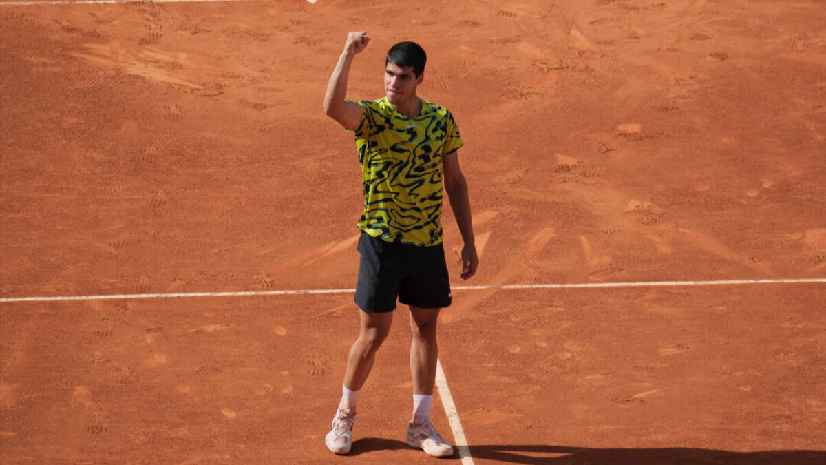Carlos Alcaraz, en el Mutua Madrid Open 2023.