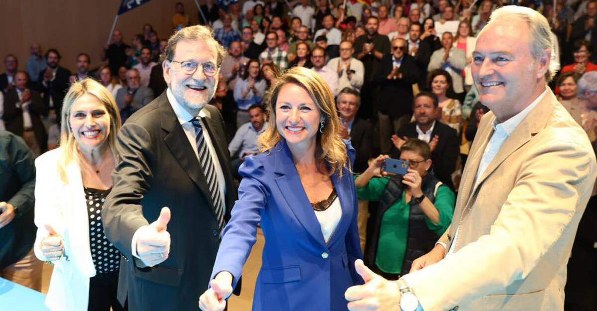 Marta Barrachina, Mariano Rajoy, Begoña Carrasco y Alberto Fabra
