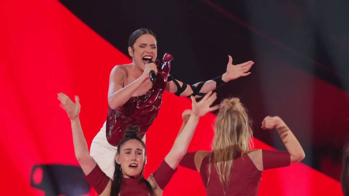 Blanca Paloma en el ensayo de Eurovisión
