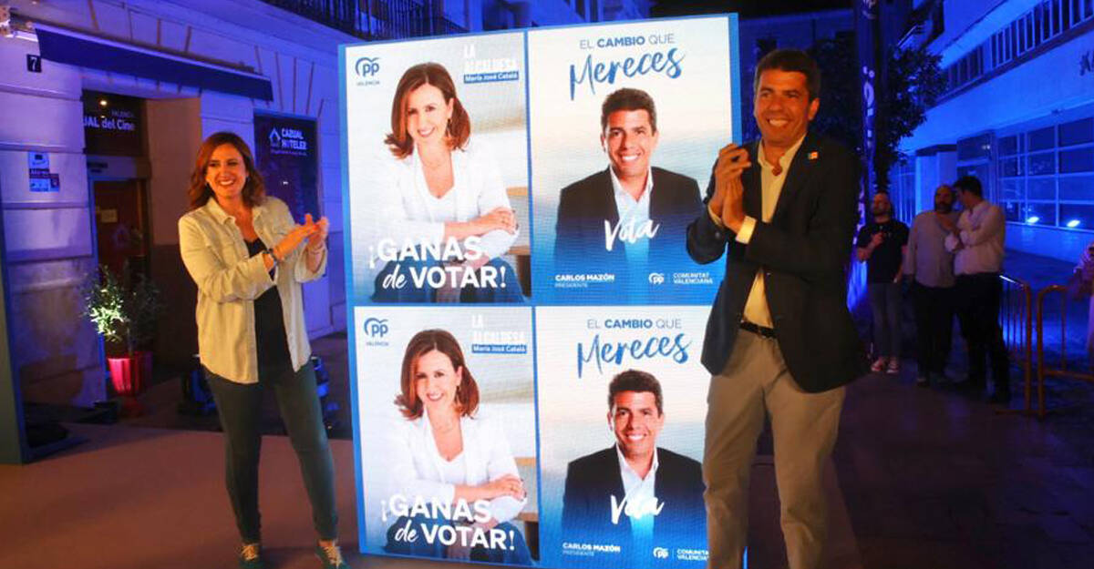 María José Catalá y Carlos Mazón en el inicio de campaña