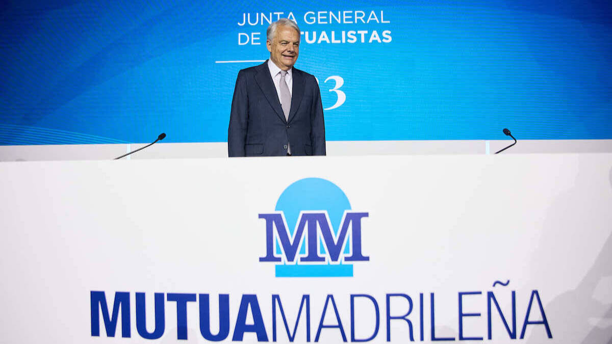 El presidente de Mutua Madrileña, Ignacio Garralda, durante la Junta General. Europa Press.