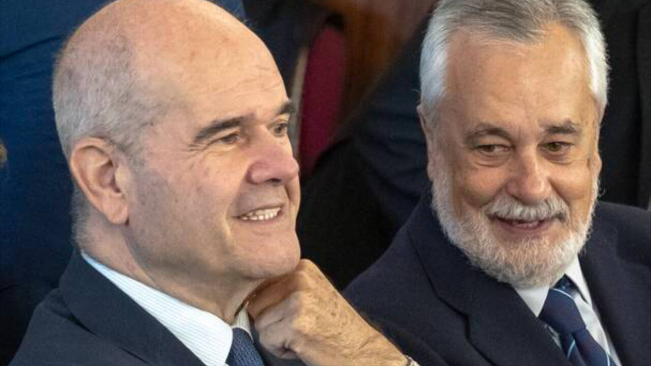 Los expresidentes de la Junta de Andalucía, Manuel Chaves y José Antonio Griñán, durante el juicio de los ERE.