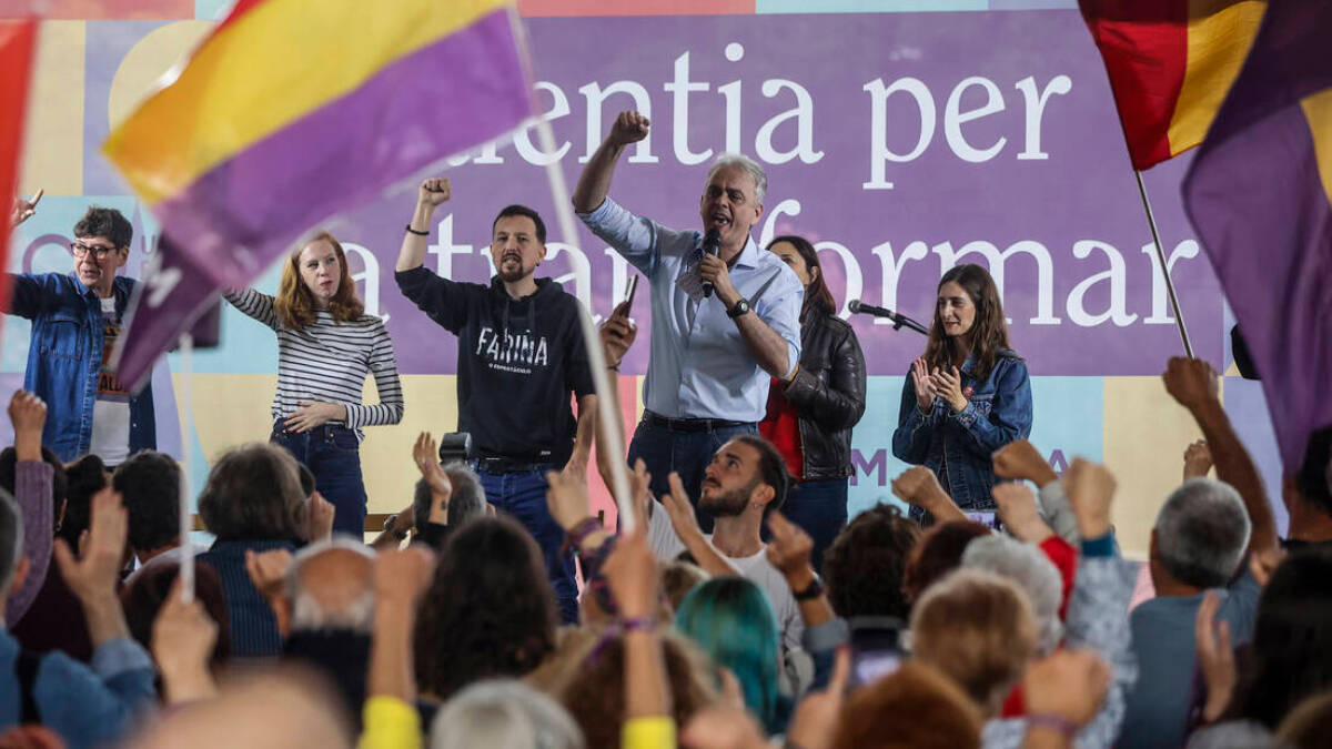 Mitin de Podemos en Valencia el pasado 28M