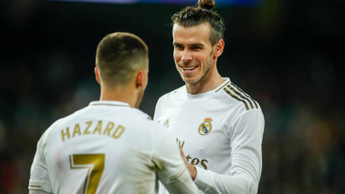 Eden Hazard y Gareth Bale en un partido con el Real Madrid.