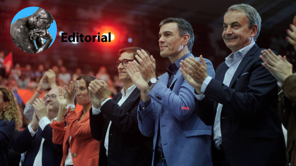 Rodríguez Zapatero junto a Sánchez y otros ministros socialistas.