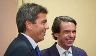 Carlos Mazón y José María Aznar, en la presentación del libro “Samper, la tragedia de un liberal en la II República”