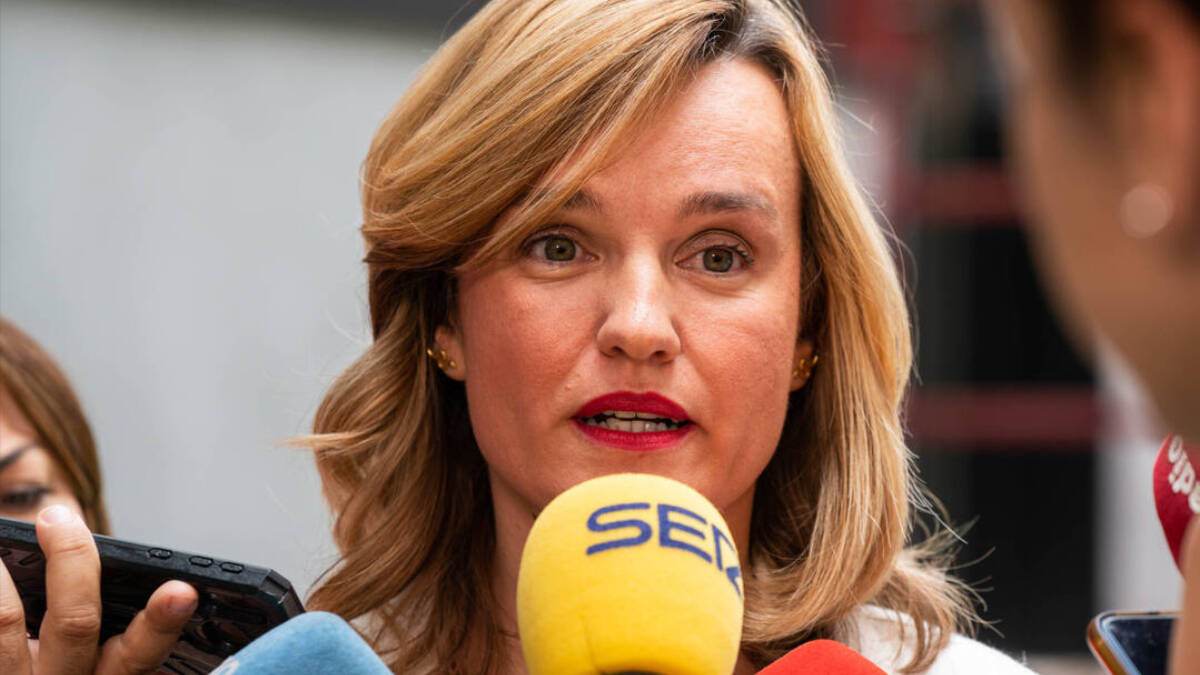 Pilar Alegría, portavoz del PSOE, que sale en el vídeo manipulado contra Feijóo