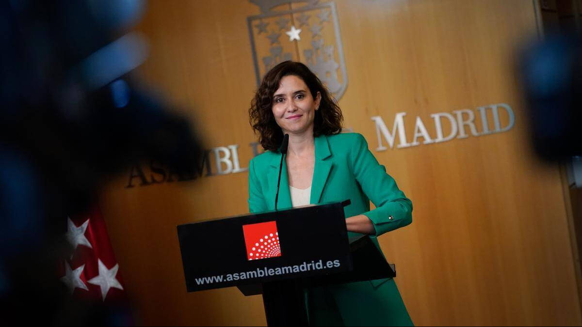 Isabel Díaz Ayuso en la Asamblea de Madrid