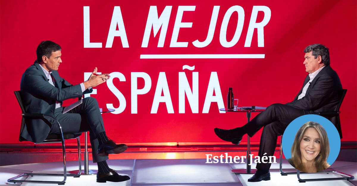 Pedro Sánchez en su show con el ministro Escrivá