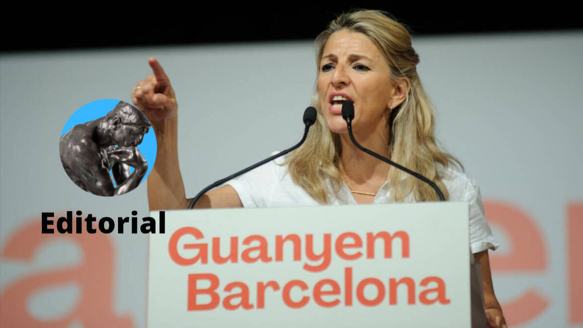 La vicepresidenta segunda del Gobierno y líder de Sumar, Yolanda Díaz, durante un acto en Barcelona.