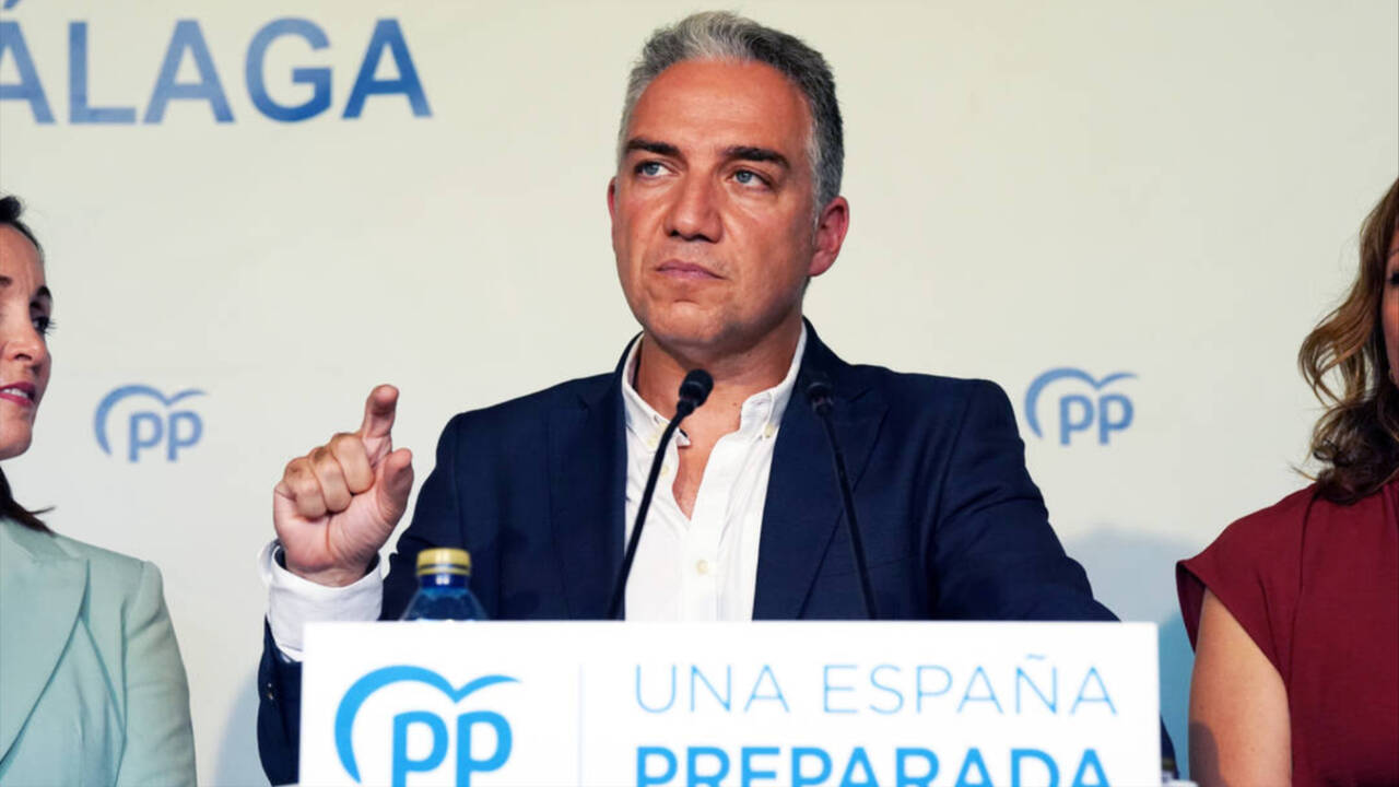 El coordinador general del PP y número uno de la candidatura del PP de Málaga al Congreso, Elías Bendodo.