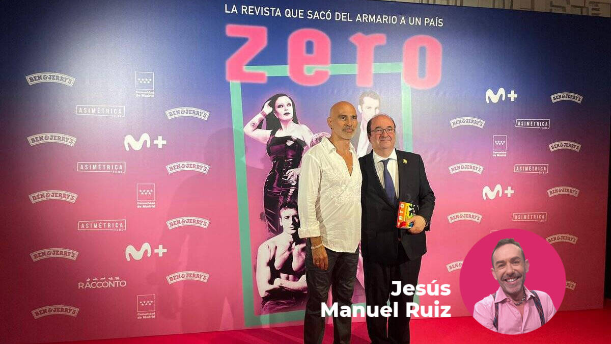 La presentación del documental de Zero con Miguel Ángel López y Miquel Iceta.
