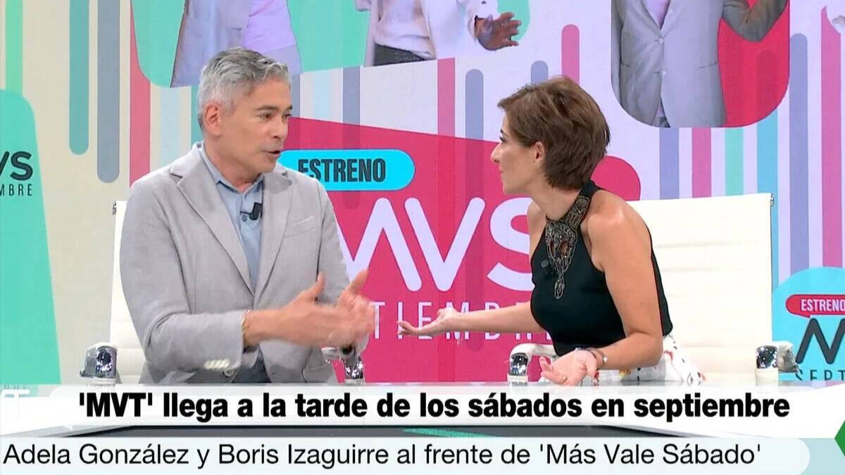 Adela González y Boris Izaguirre en "Más vale tarde"