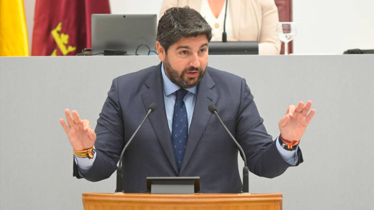 El candidato del PP a la Presidencia de la Región, Fernando López Miras.