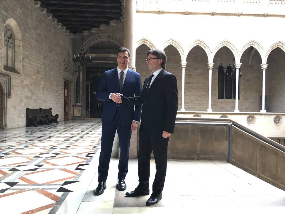 Pedro Sánchez y Carles Puigdemont en una imagen de 2017.