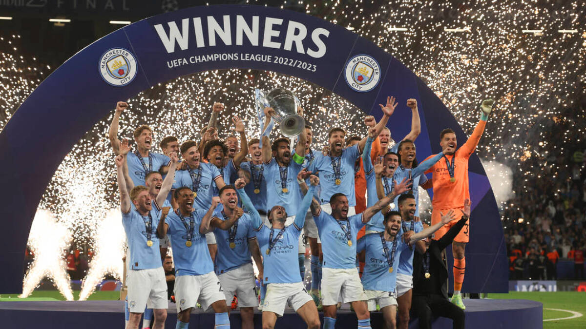El Manchester City, ganador de la pasada UEFA Champions League.