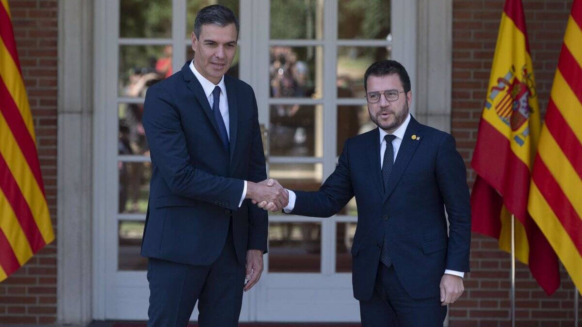Pedro Sánchez junto a Pere Aragonés