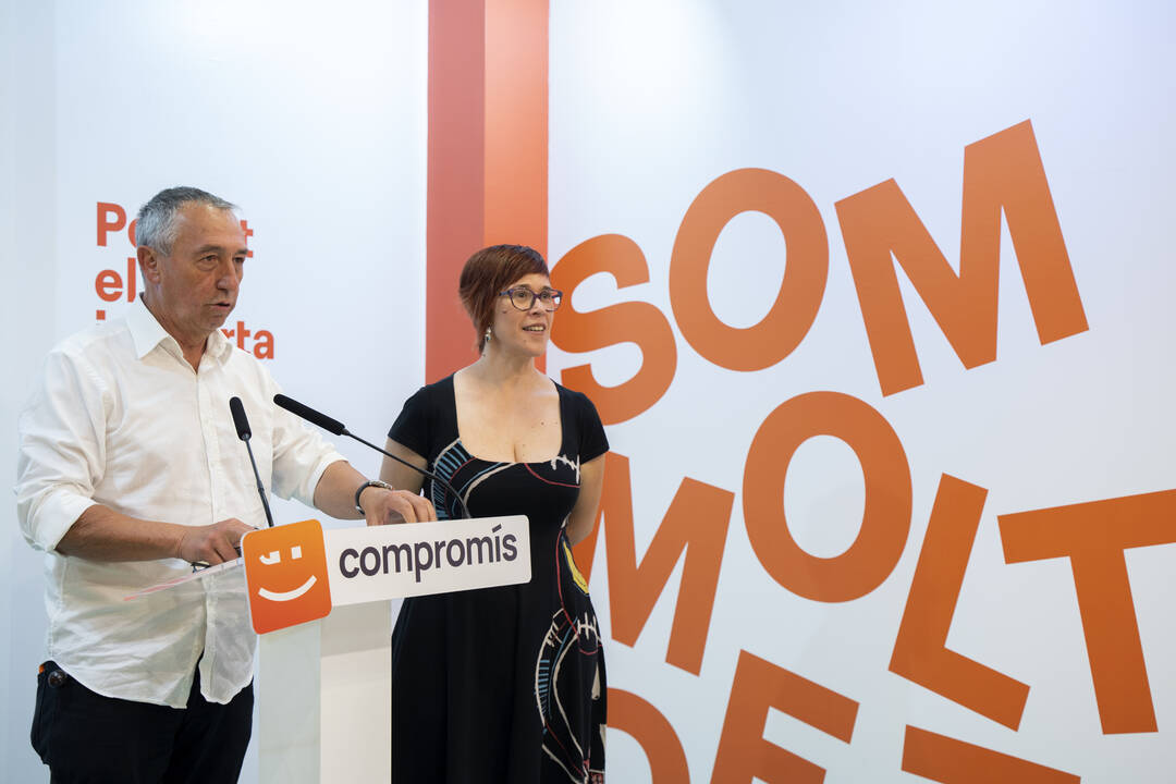 El candidato de Compromís a la Presidencia de la Generalitat, Joan Baldoví, y la coportavoz y diputada en el Congreso de Compromís-Sumar, Àgueda Micó - EUROPA PRESS