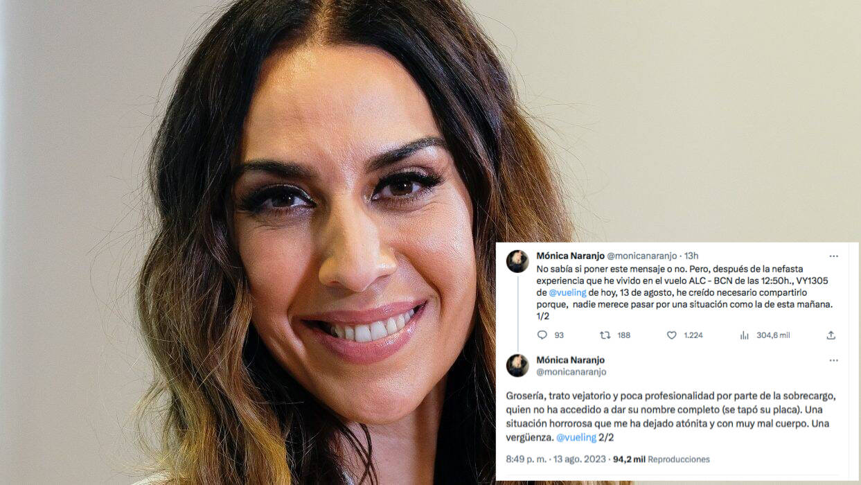 Mónica Naranjo tiene un incidente que denuncia en Twitter.