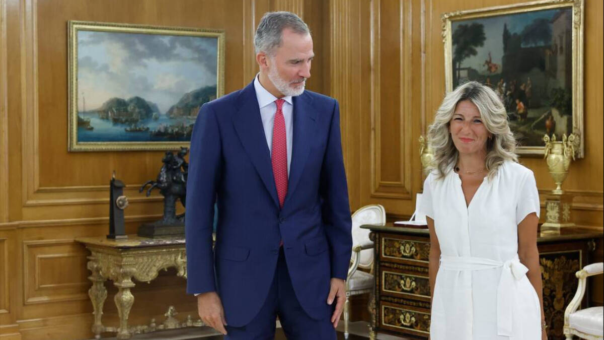 Felipe VI recibe a Yolanda Díaz