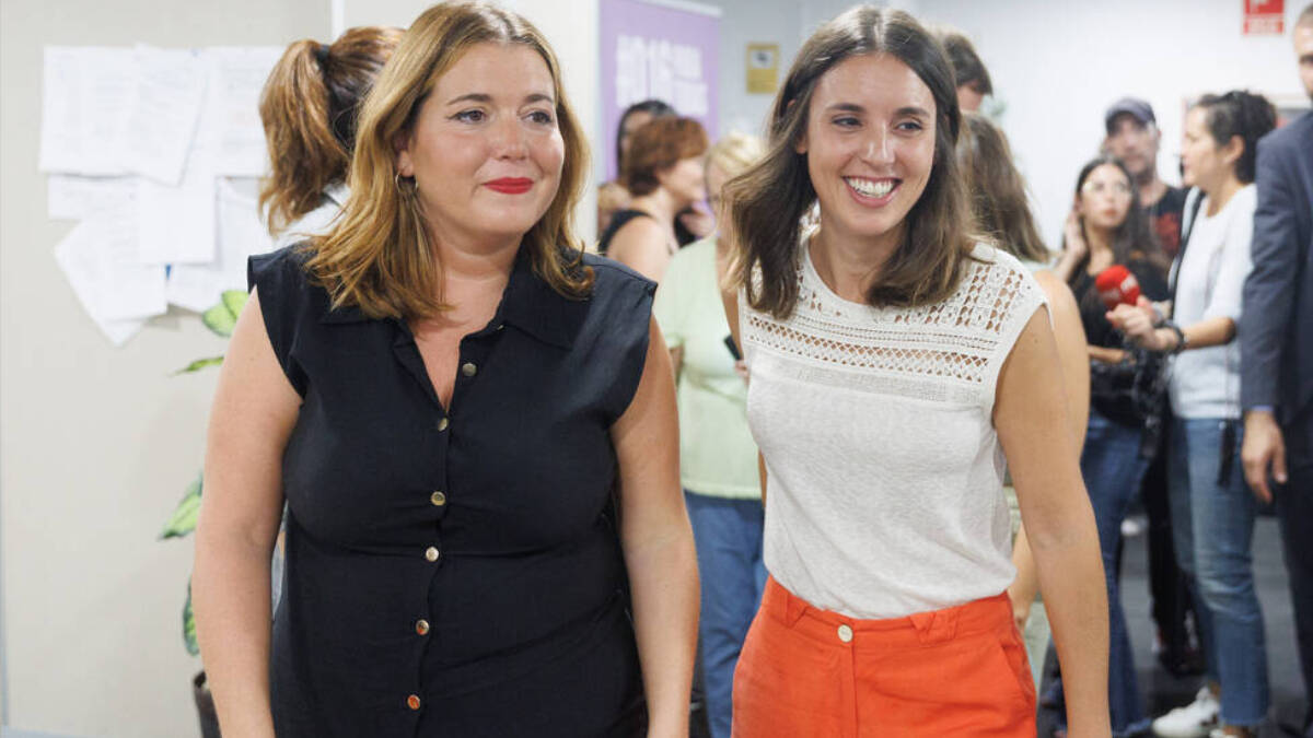 La secretaria de Estado de Igualdad y contra la Violencia de Género, Ángela Rodríguez 'Pam' y la ministra de Igualdad en funciones, Irene Montero.