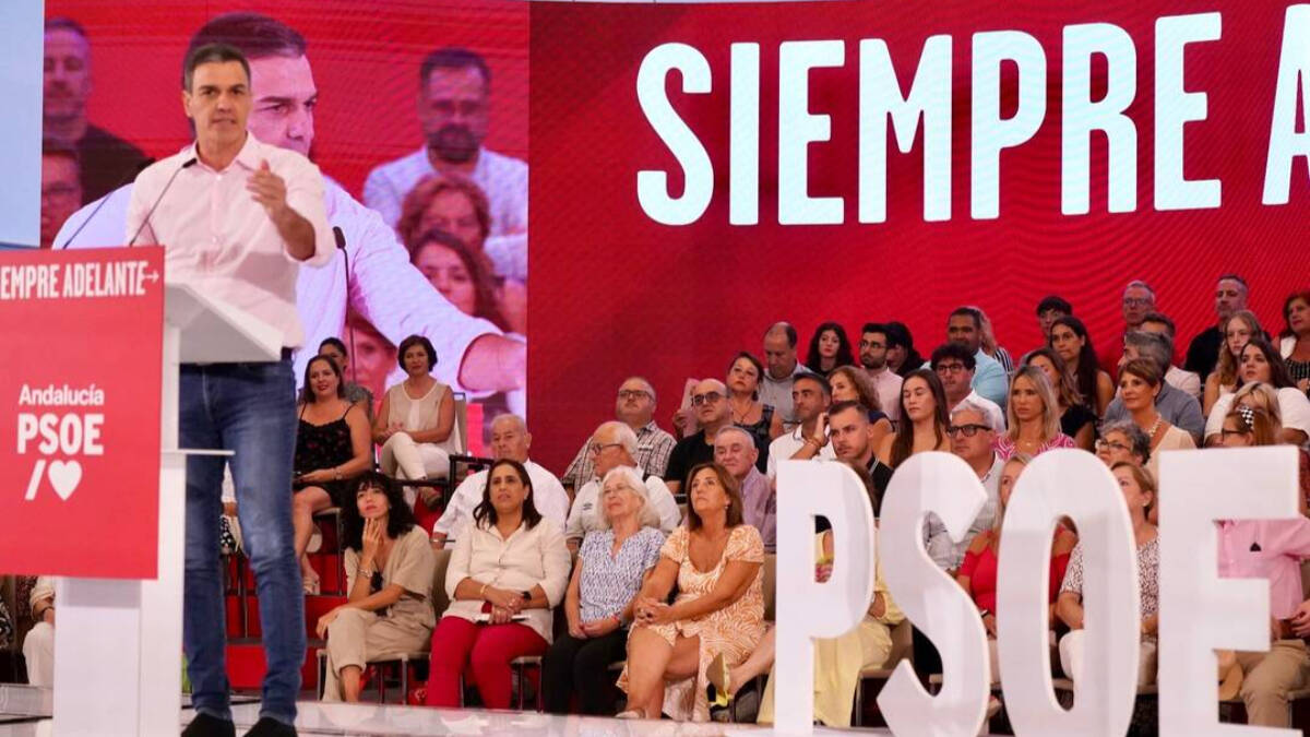 Pedro Sánchez, en un acto reciente del PSOE. 