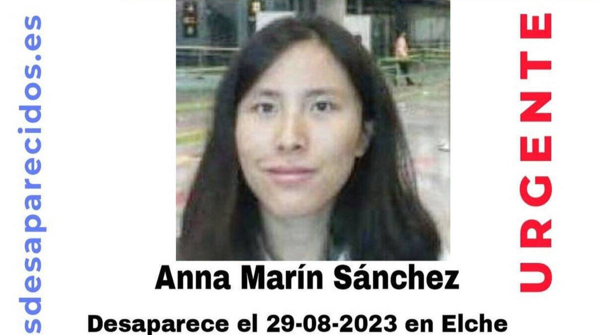 Anna Marín Sánchez desaparecida en Elche, Alicante.