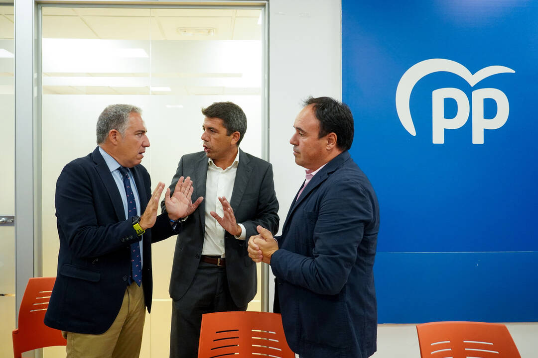 Elías Bendodo, Carlos Mazón y Juanfran Pérez Llorca.
